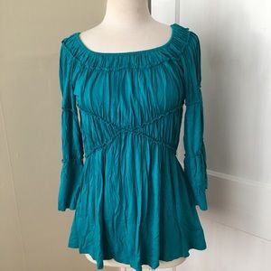 Stretchy dark turquoise “convertible” top